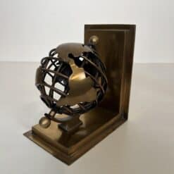 Patinated Brass Globe Bookends - Single View Four - Styylish