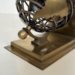 Patinated Brass Globe Bookends - Detail Two - Styylish