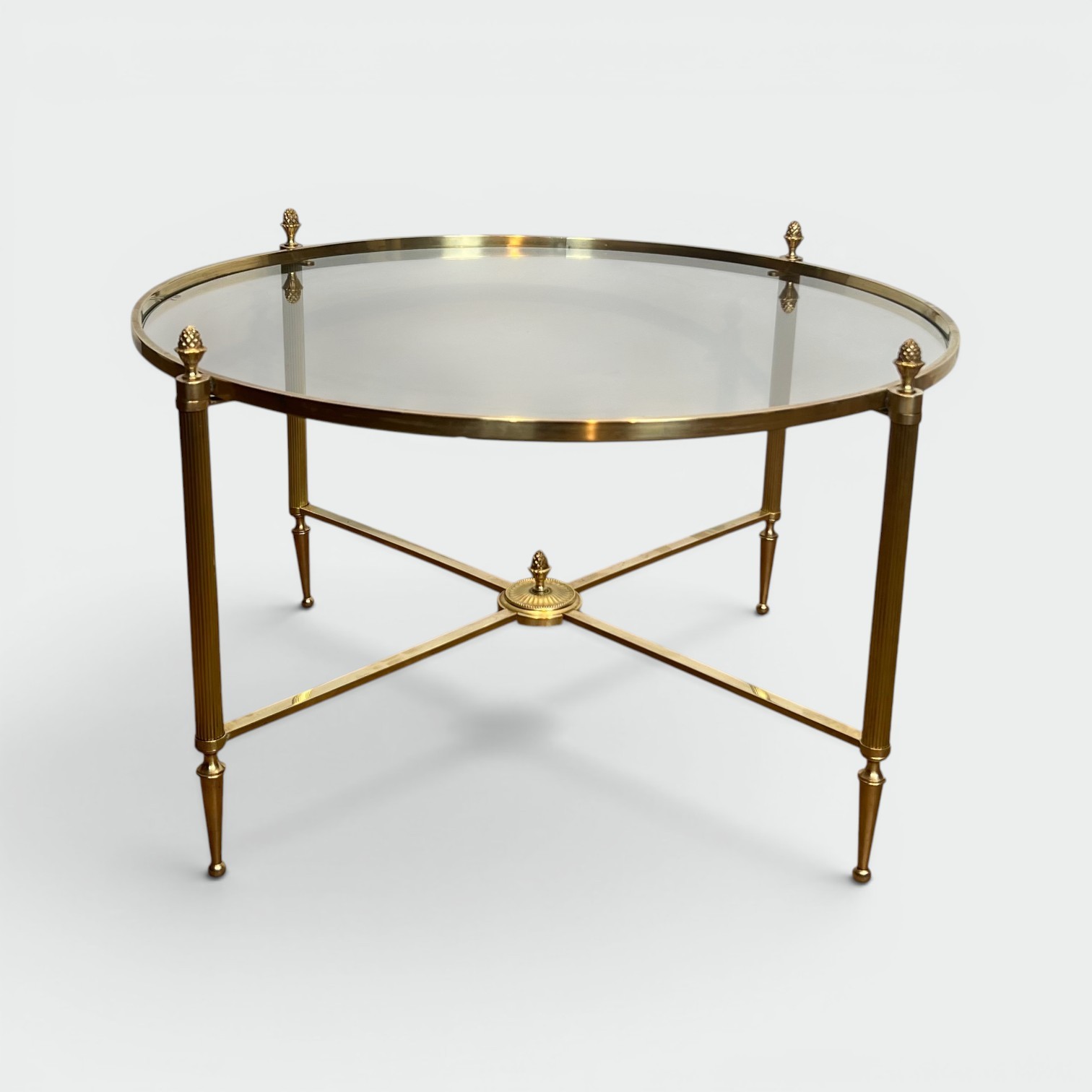 Maison Baguès Style Brass and Glass Coffee Table - Styylish