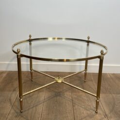 Maison Baguès Style Brass and Glass Coffee Table - View One - Styylish