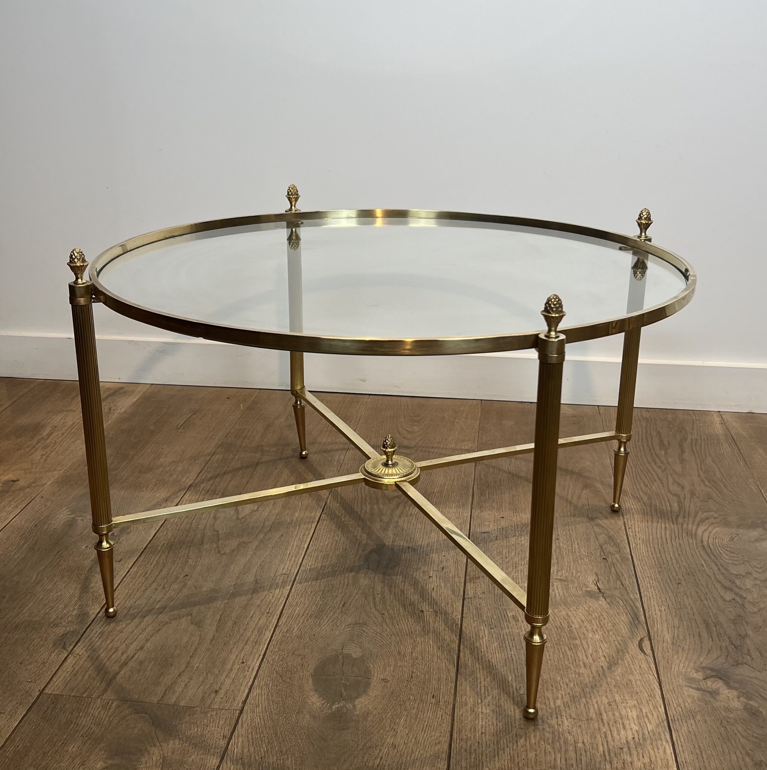 Maison Baguès Style Brass and Glass Coffee Table - View Four - Styylish