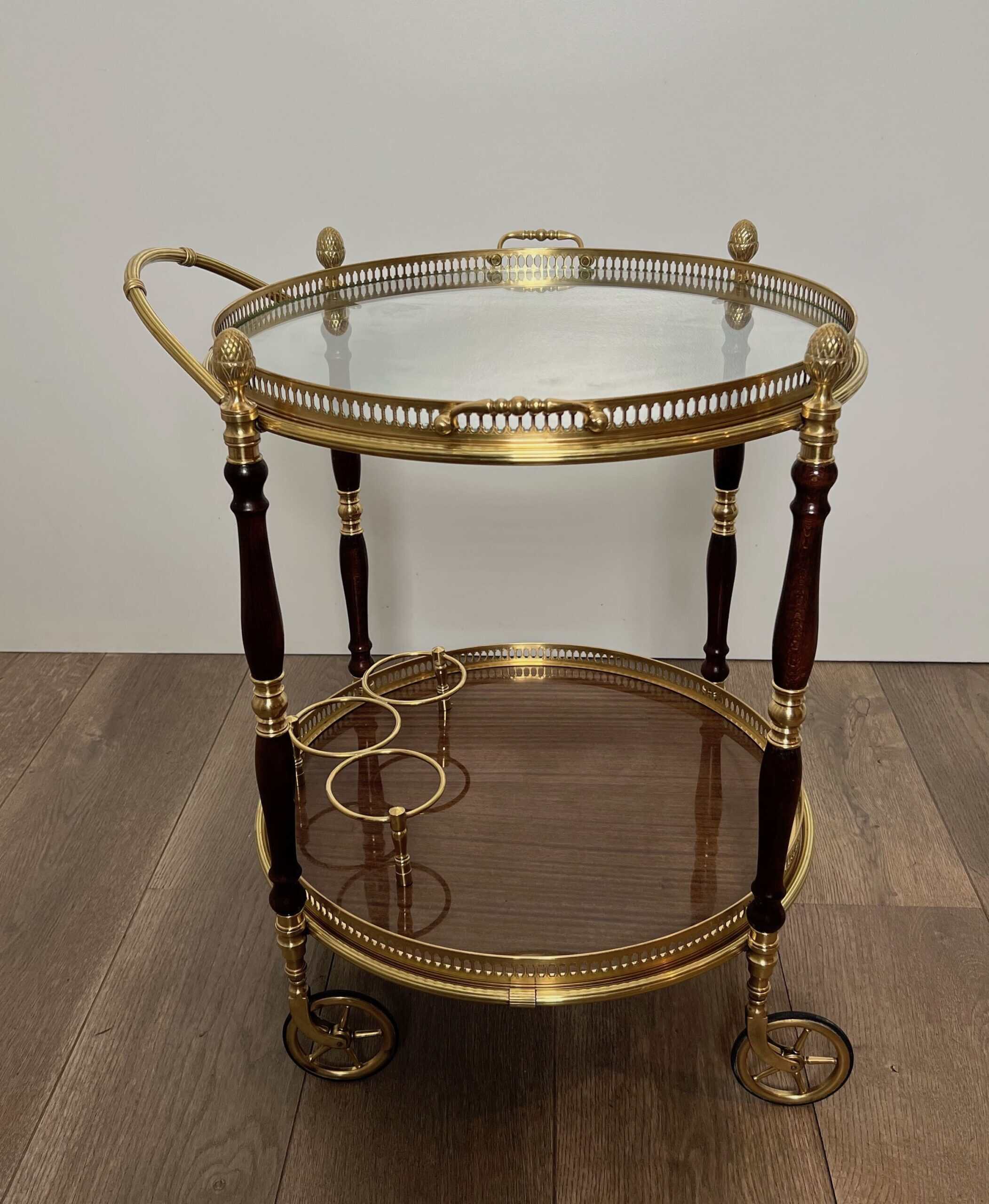Maison Baguès Style Oval Bar Cart - View One - Styylish