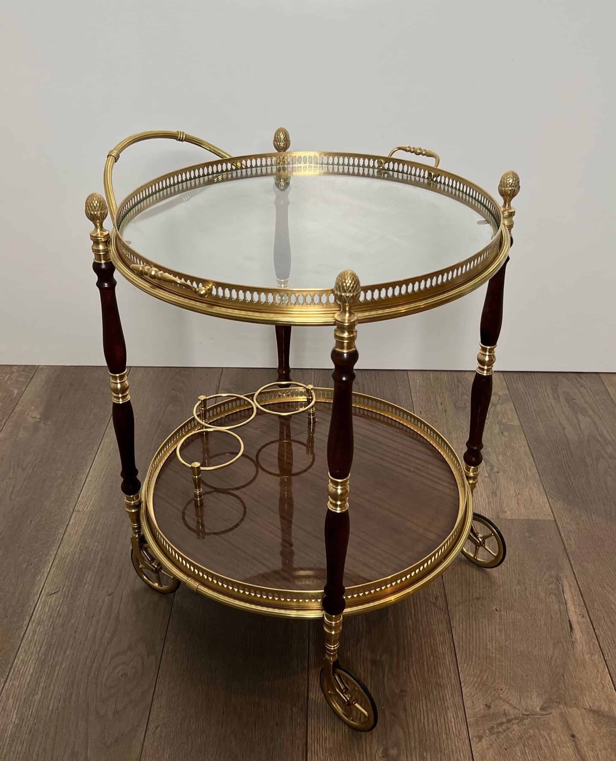 Maison Baguès Style Oval Bar Cart - View Two - Styylish