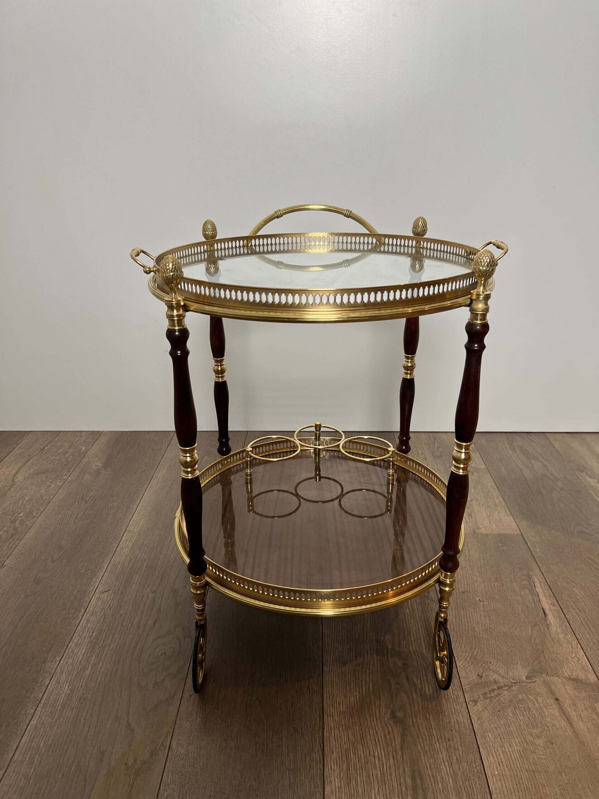 Maison Baguès Style Oval Bar Cart - View Four - Styylish