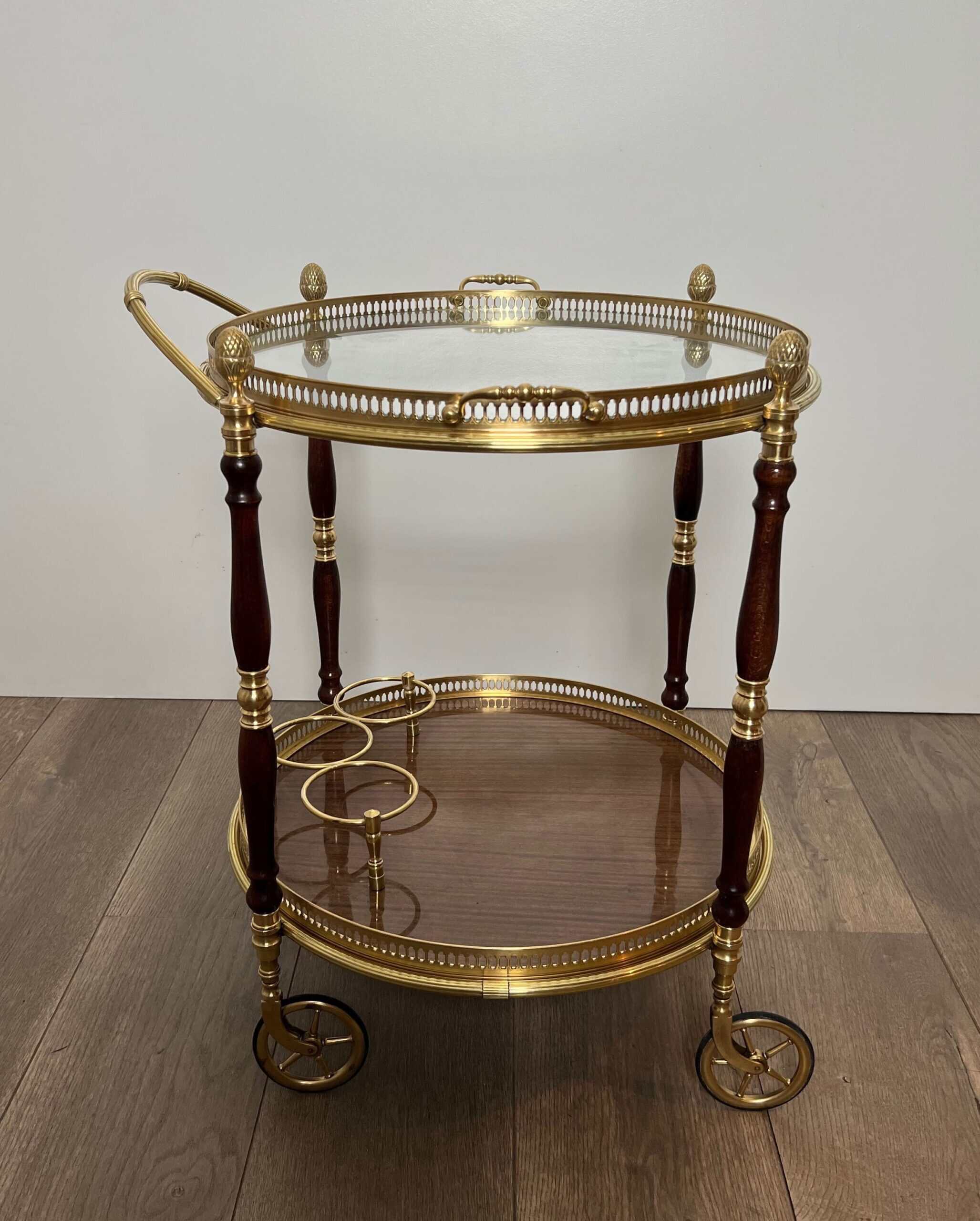 Maison Baguès Style Oval Bar Cart - View Five - Styylish