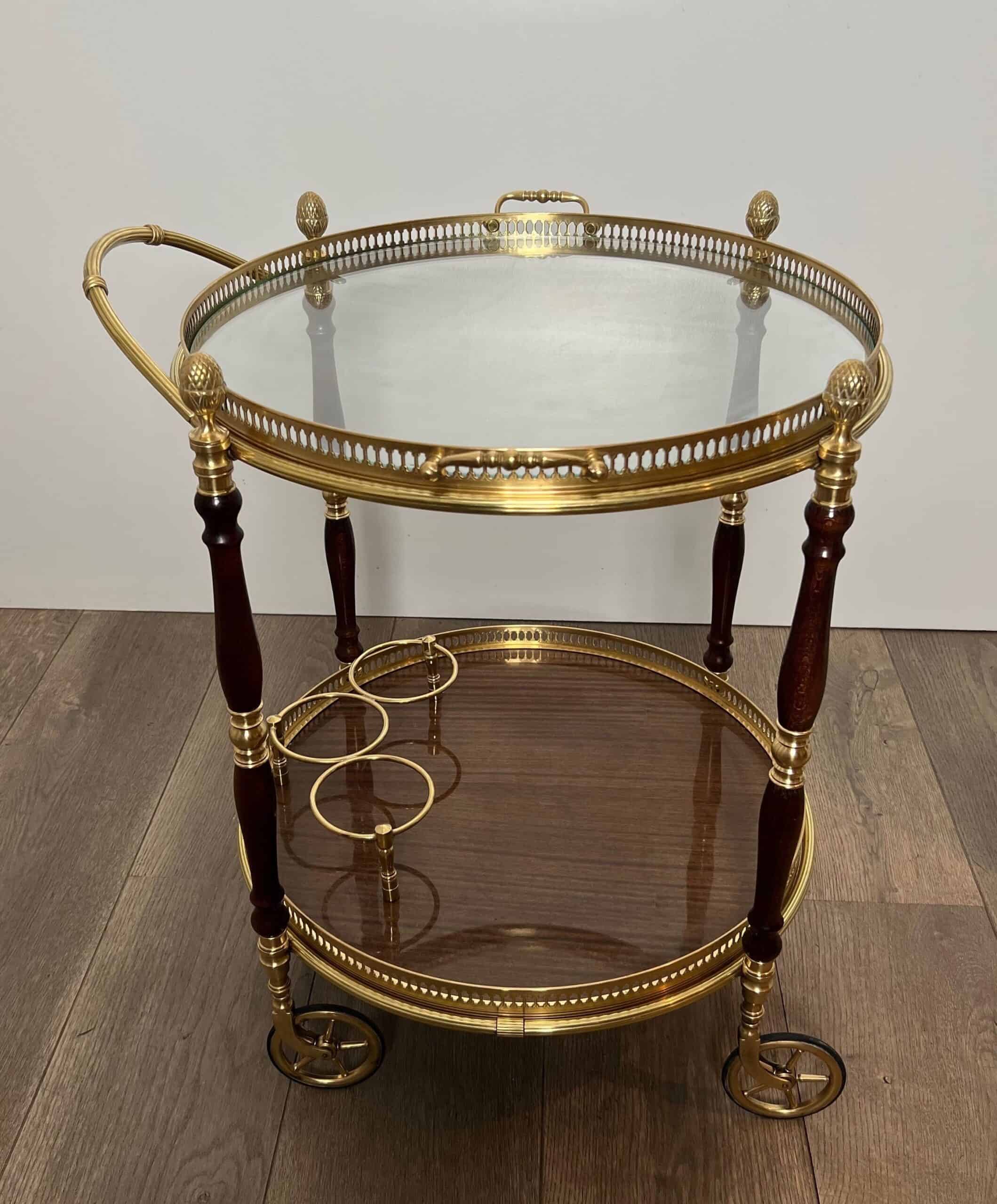 Maison Baguès Style Oval Bar Cart - View Seven - Styylish