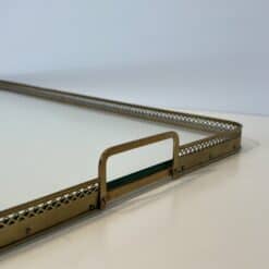 Maison Baguès Style Opaline Glass and Brass Serving Tray - Detail One - Styylish