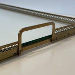 Maison Baguès Style Opaline Glass and Brass Serving Tray - Detail Two - Styylish