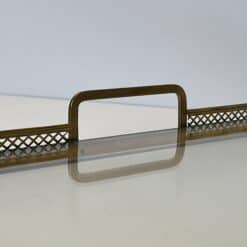 Maison Baguès Style Opaline Glass and Brass Serving Tray - Detail Three - Styylish