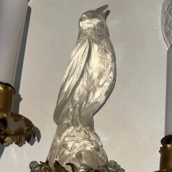 Pair of Maison Baguès Style Parrot Crystal Glass Sconces - Detail One - Styylish