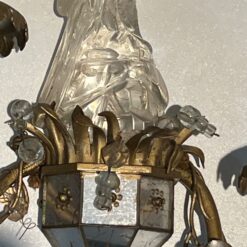 Pair of Maison Baguès Style Parrot Crystal Glass Sconces - Detail Five - Styylish