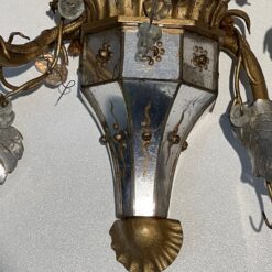 Pair of Maison Baguès Style Parrot Crystal Glass Sconces - Detail Six - Styylish