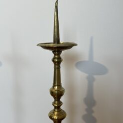 Pair of 18th-Century Style Gilt Brass Pricket Candlesticks - Single View One - Styylish