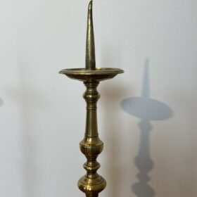 Pair of 18th-Century Style Gilt Brass Pricket Candlesticks