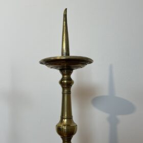 Pair of 18th-Century Style Gilt Brass Pricket Candlesticks