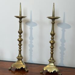 Pair of 18th-Century Style Gilt Brass Pricket Candlesticks - Pair View Eight - Styylish