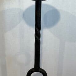 French 1950s Wrought Iron Pricket Floor Candlesticks - Top Detail - Styylish