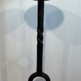 French 1950s Wrought Iron Pricket Floor Candlesticks