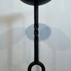 French 1950s Wrought Iron Pricket Floor Candlesticks