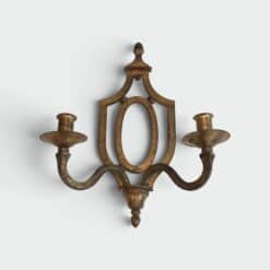 Gilbert Poillerat Style Gilt Wrought Iron Wall Light - Styylish