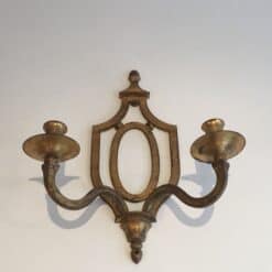 Gilbert Poillerat Style Gilt Wrought Iron Wall Light - Alt View - Styylish