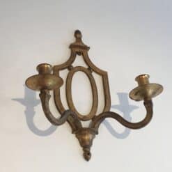 Gilbert Poillerat Style Gilt Wrought Iron Wall Light - Angled View Two - Styylish