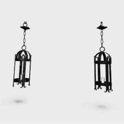 Pair of 1950s Wrought Iron Lanterns - Pair View Two - Styylish