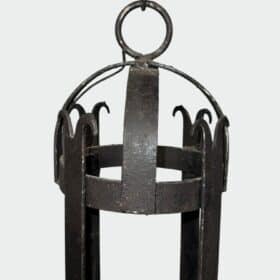 Pair of 1950s Wrought Iron Lanterns