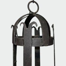 Pair of 1950s Wrought Iron Lanterns