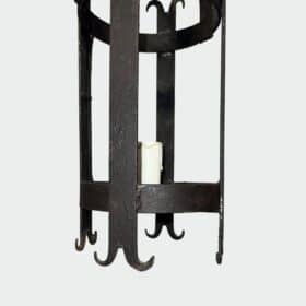 Pair of 1950s Wrought Iron Lanterns