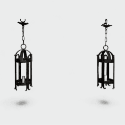 Pair of 1950s Wrought Iron Lanterns - Styylish