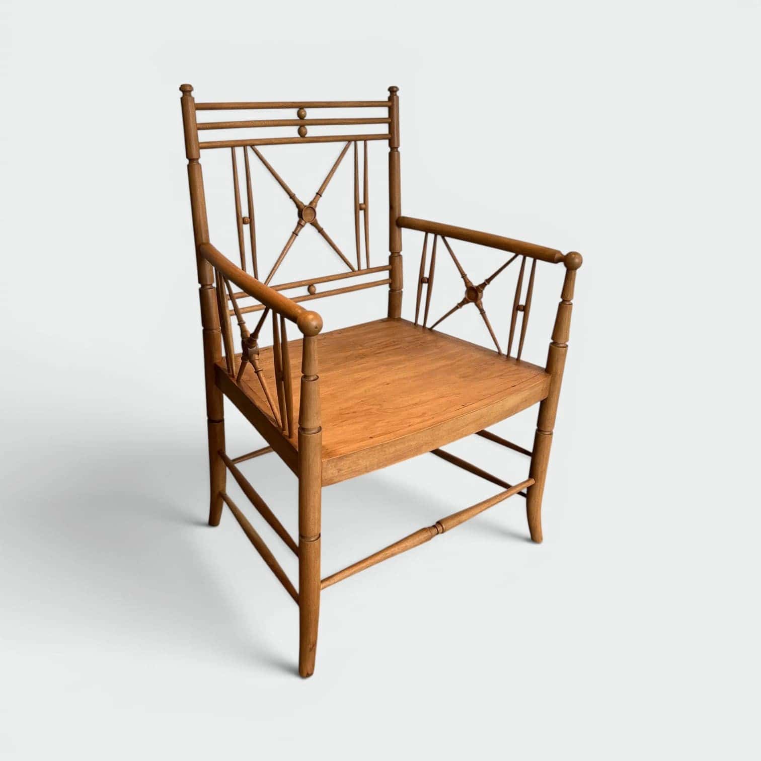 Late 19th-Century Faux Bamboo Armchair - Styylish