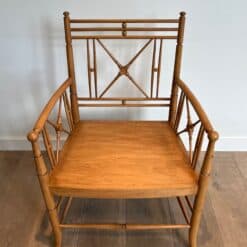 Late 19th-Century Faux Bamboo Armchair - View Eight - Styylish