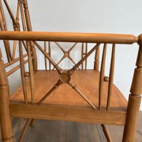 Late 19th-Century Faux Bamboo Armchair