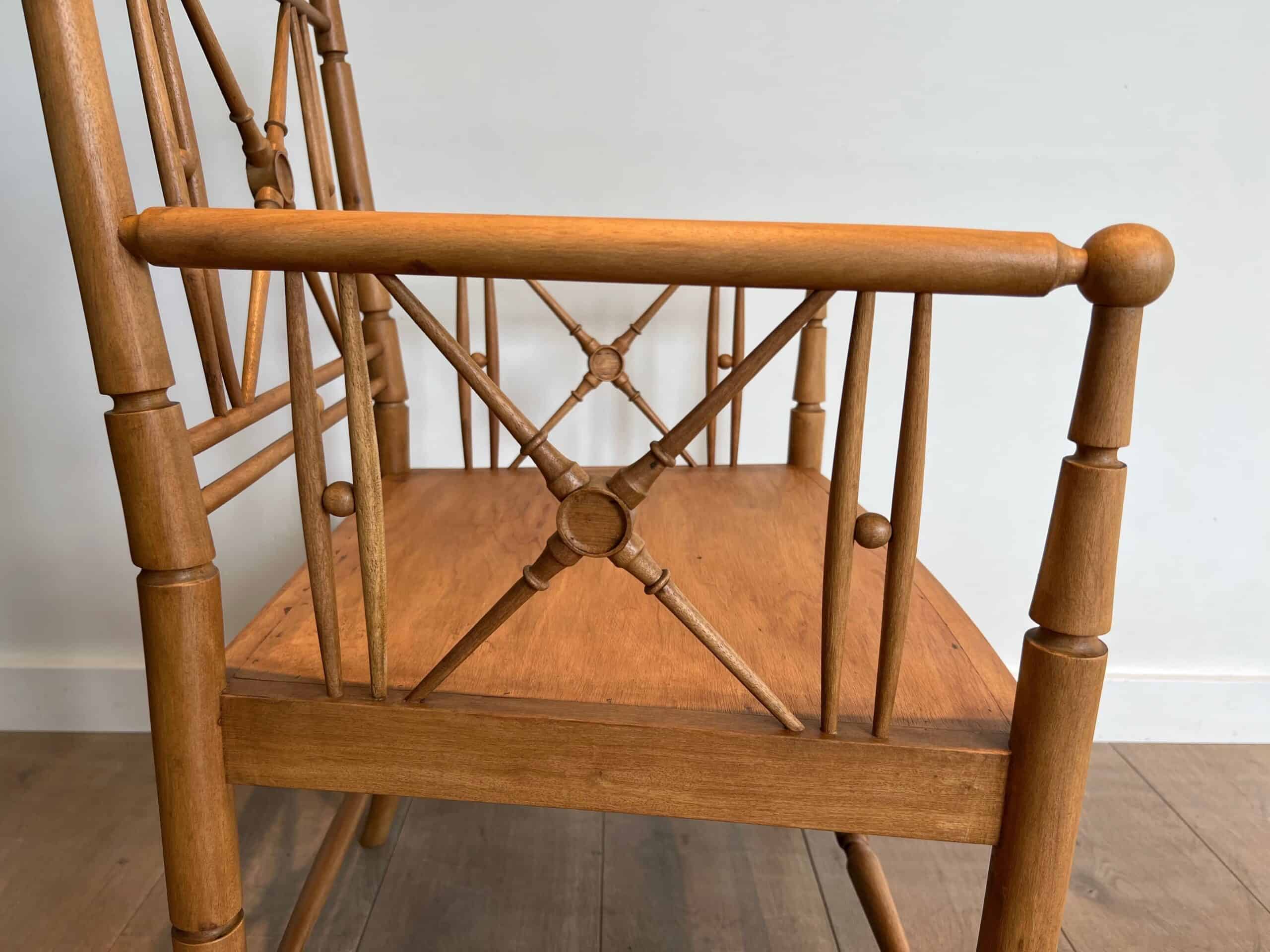 Late 19th-Century Faux Bamboo Armchair - Detail Two - Styylish