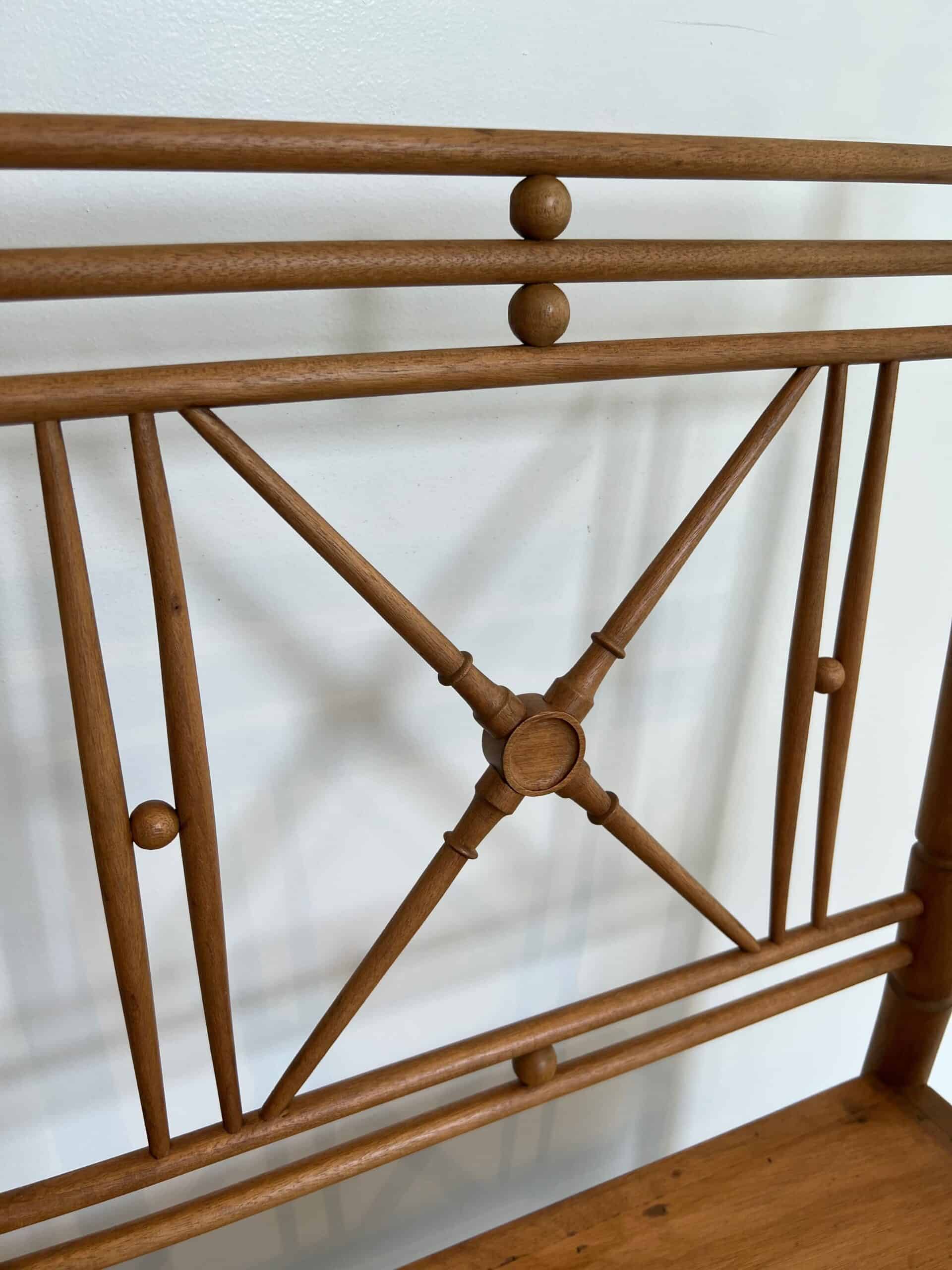 Late 19th-Century Faux Bamboo Armchair - Detail One - Styylish