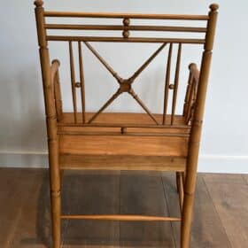 Late 19th-Century Faux Bamboo Armchair