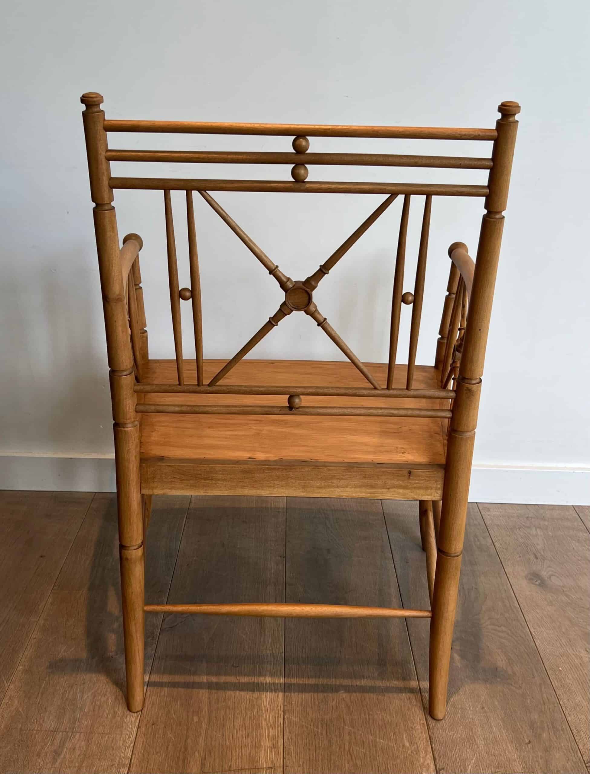 Late 19th-Century Faux Bamboo Armchair - View Three - Styylish