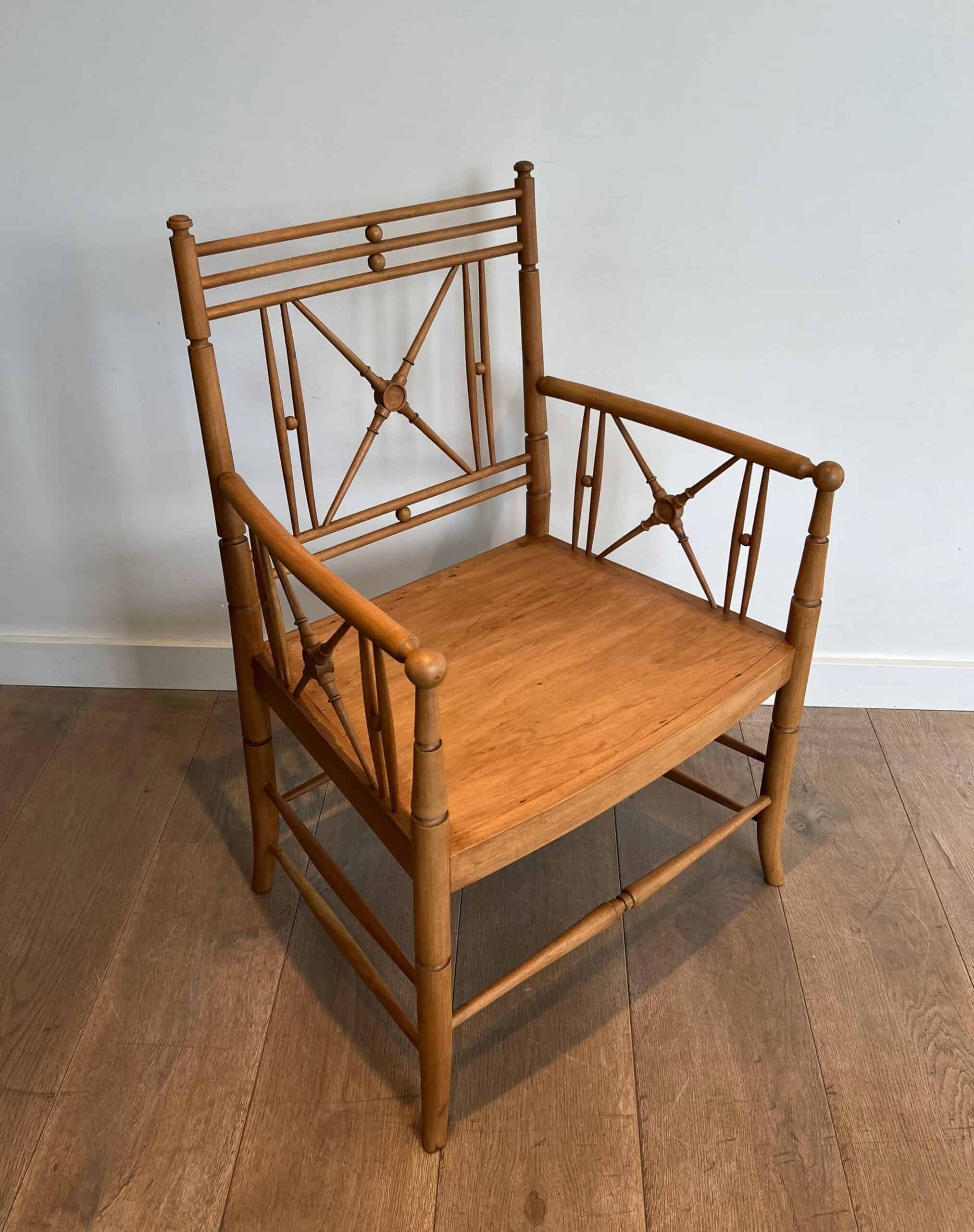 Late 19th-Century Faux Bamboo Armchair - View One - Styylish