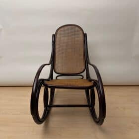 Art Nouveau Bentwood Rocking Chair by Thonet, Austria, circa 1900