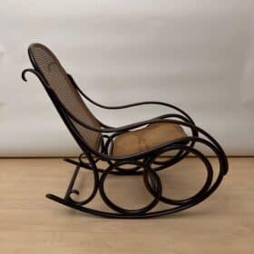 Art Nouveau Bentwood Rocking Chair by Thonet, Austria, circa 1900