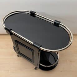 Art Deco Bar Cart, Black Lacquer, France, circa 1930 - Image 8