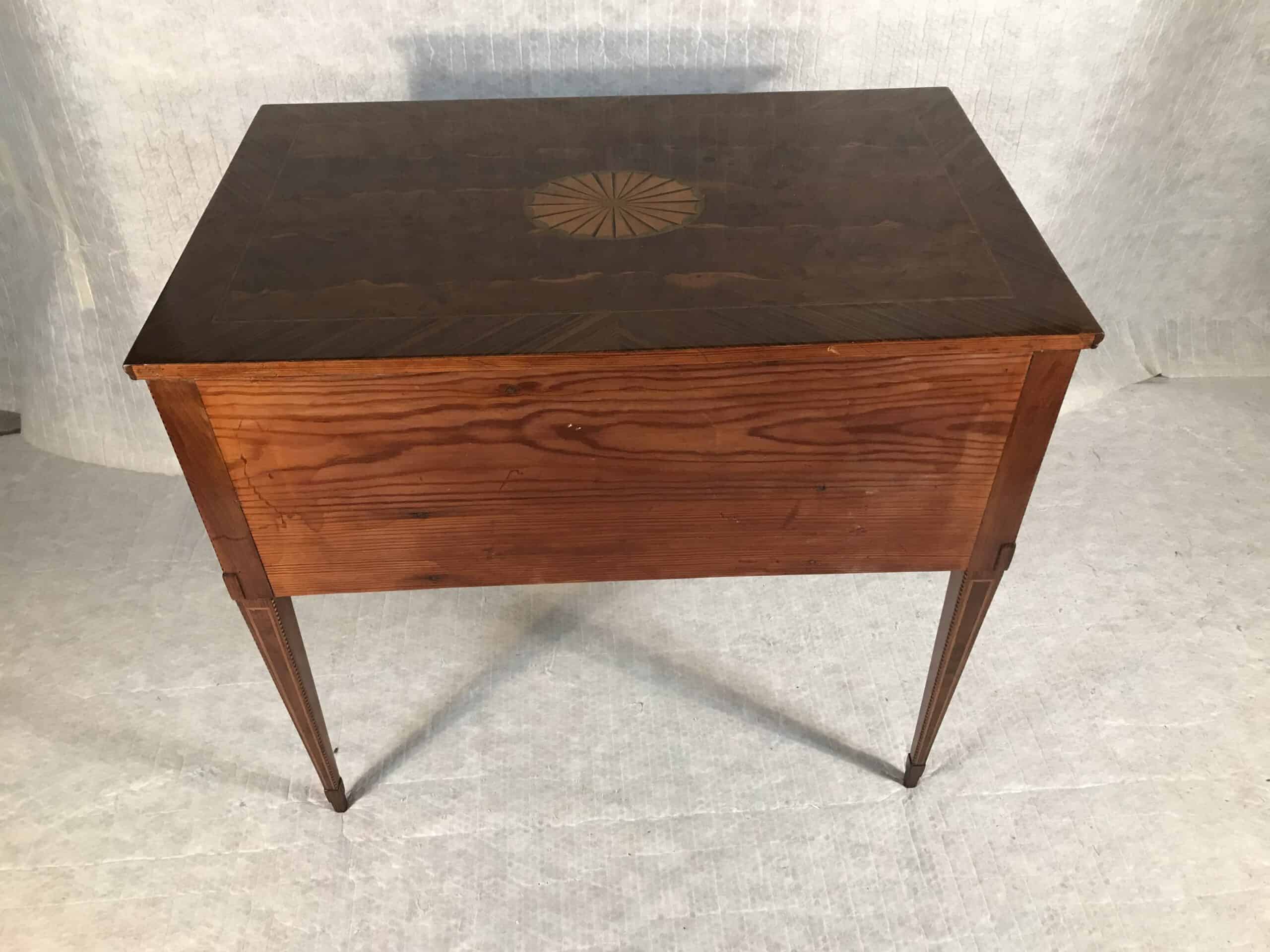 18th Century Louis XVI Writing Desk with Marquetry, Petite Neoclassical Desk - Image 10