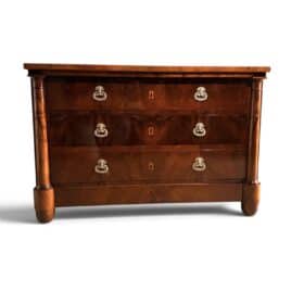 German Empire Walnut Chest of Drawers, circa 1810–1820
