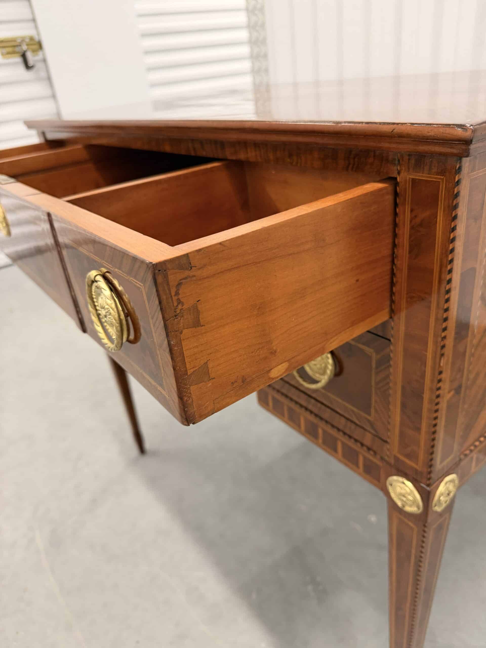 18th Century Louis XVI Writing Desk with Marquetry, Petite Neoclassical Desk - Image 5