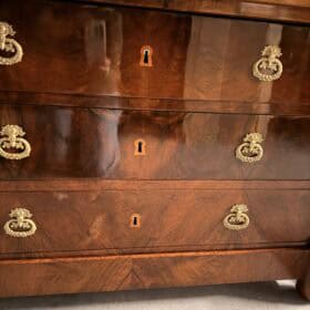 German Empire Walnut Chest of Drawers, circa 1810–1820
