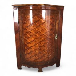 18th Century Marquetry Corner Cabinet with Serpentine Front 2- Styylish