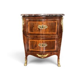 Antique Louis XV Style Chest of Drawers with Marble Top, 1760