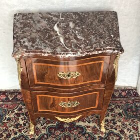 Antique Louis XV Style Chest of Drawers with Marble Top, 1760