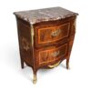 Antique Louis XV Style Chest of Drawers with Marble Top- three-quarter view- Styylish